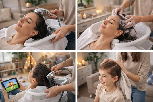 غسيل شعر منزلي